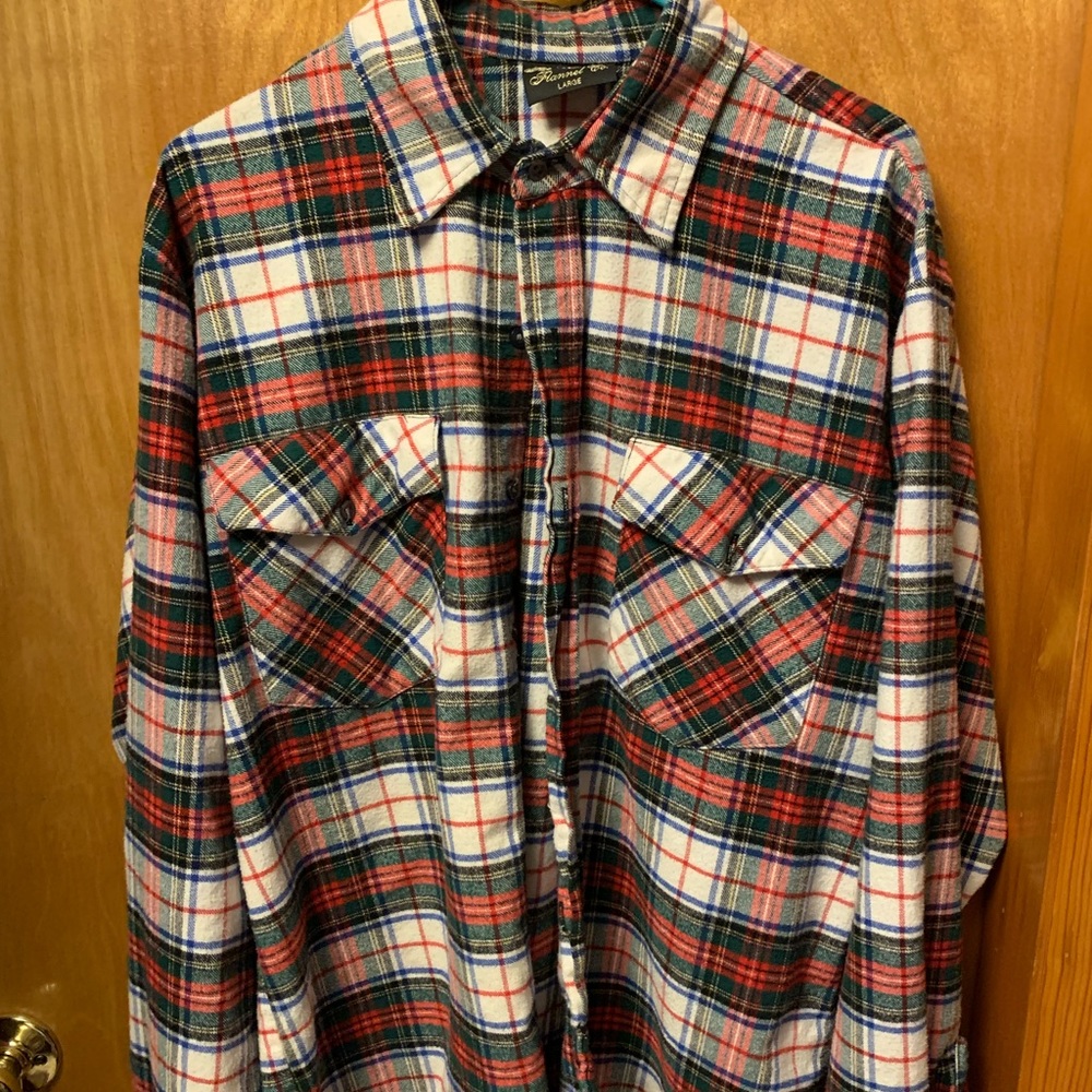 Mens Vermont Flannel button down shirt